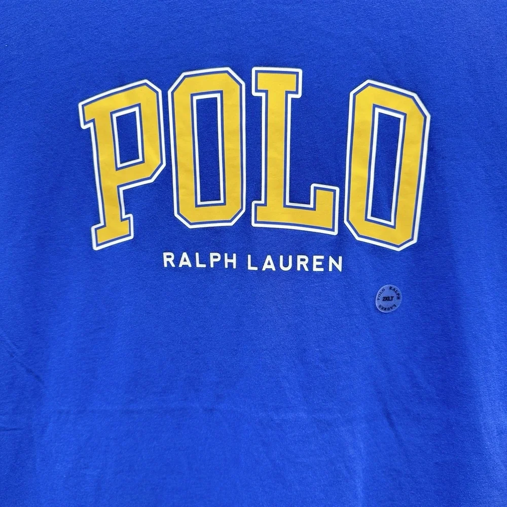 Polo Ralph Lauren M Classic Blue Mens 2XLT Pullover Shirt Big And Tall Short Sle